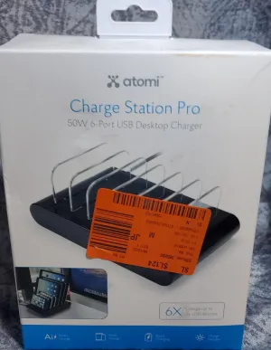 10192020 Atomi Charging Station Pad 50w 6 Port USB Desktop Charger