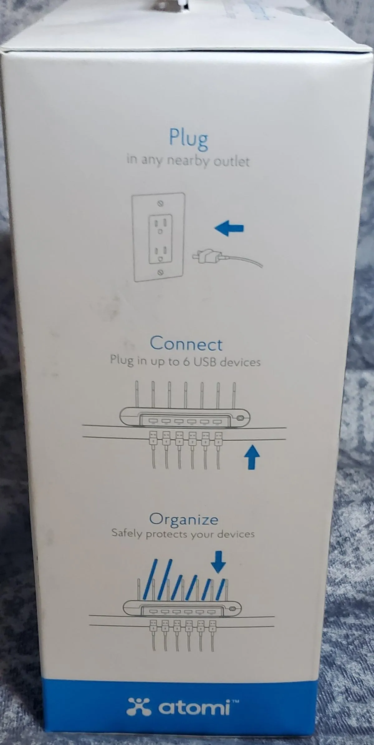 10192020 Atomi Charging Station Pad 50w 6 Port USB Desktop Charger