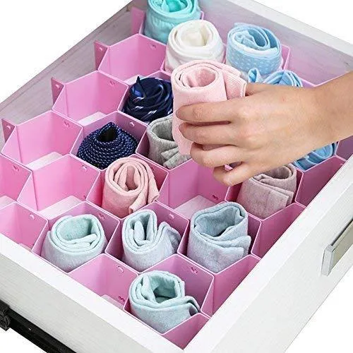 1125 Closet Organizer Drawer Dividers Plastic Partition Cabinet Clapboard - 8 Pcs