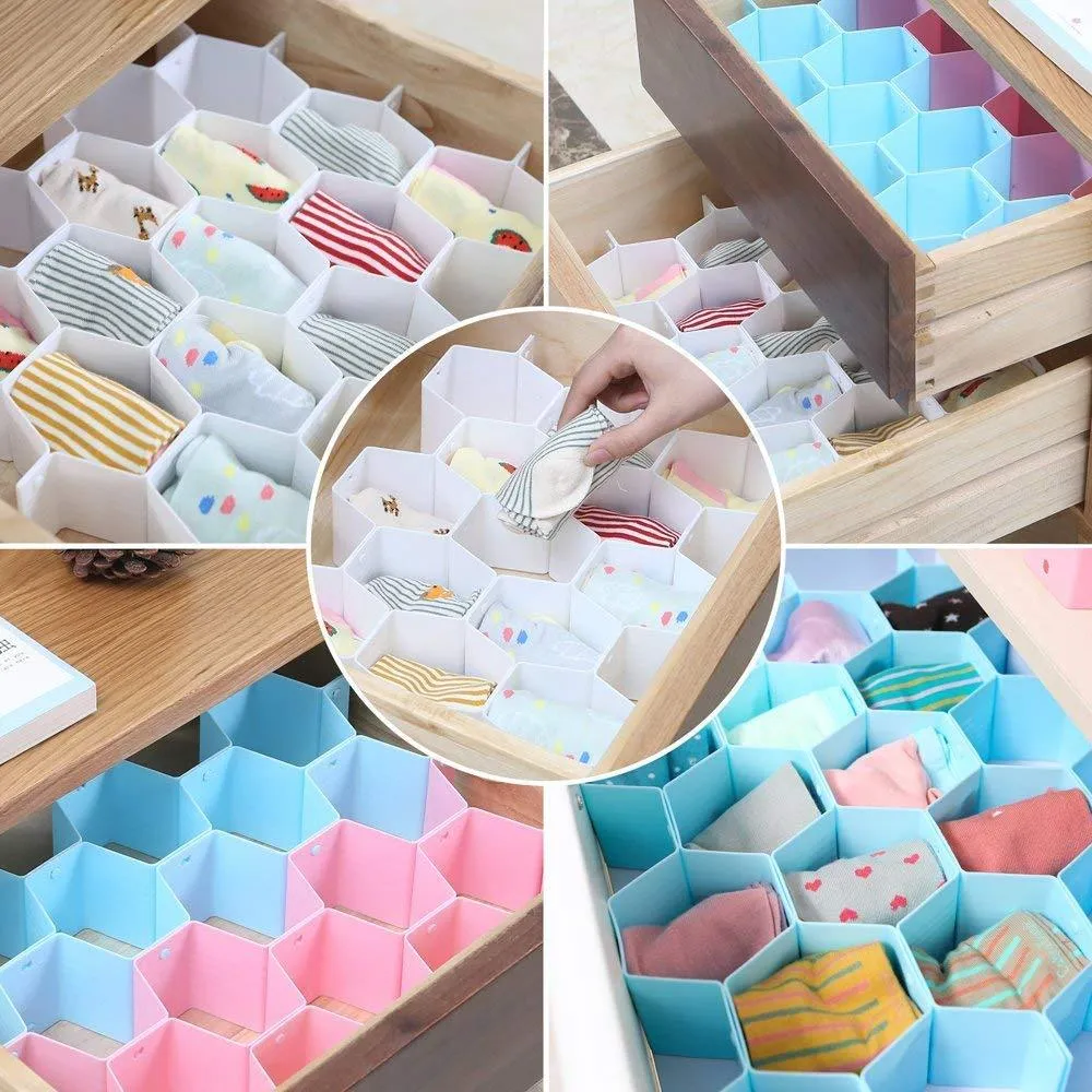 1125 Closet Organizer Drawer Dividers Plastic Partition Cabinet Clapboard - 8 Pcs