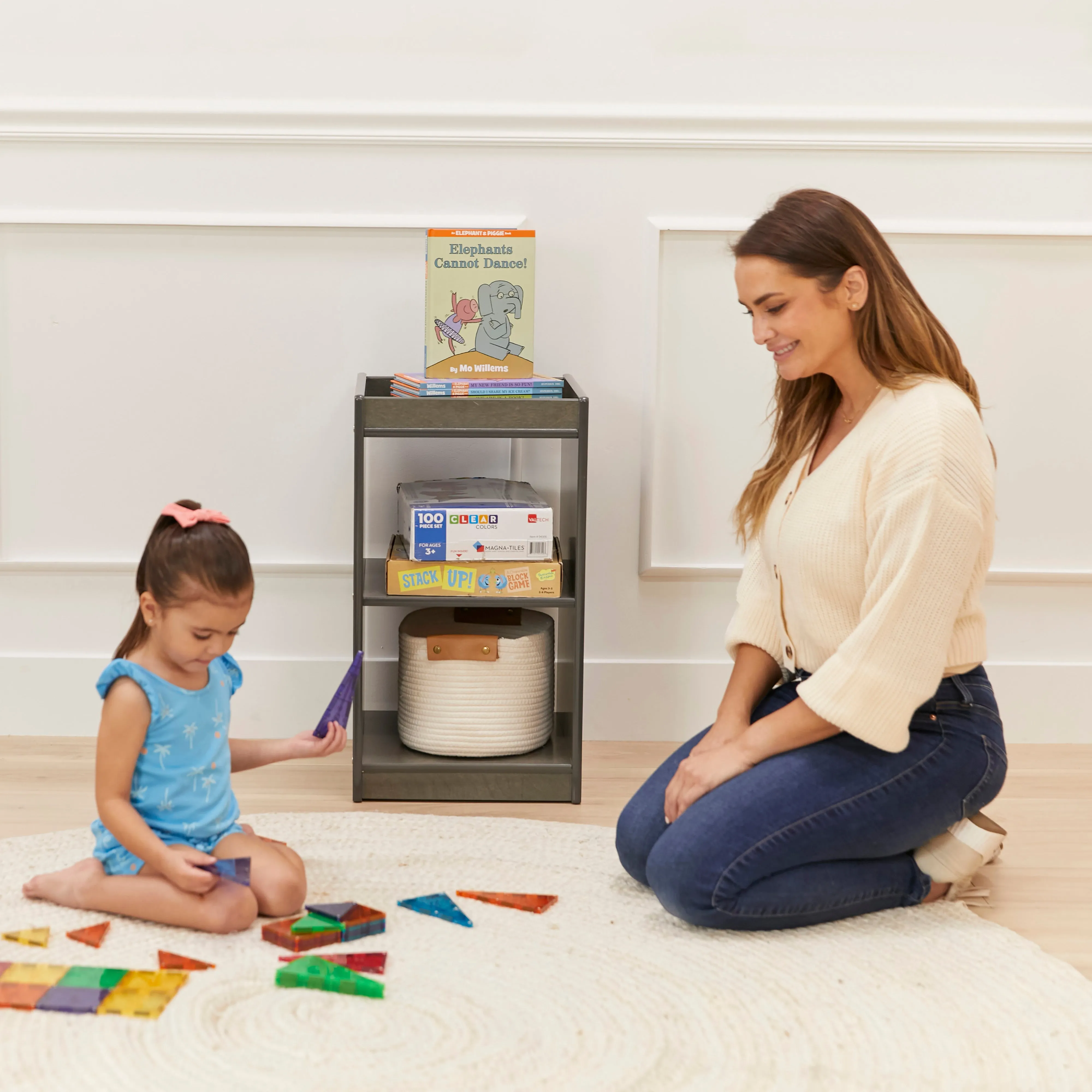 2-Cube Vertical Storage Cabinet, Display Shelf