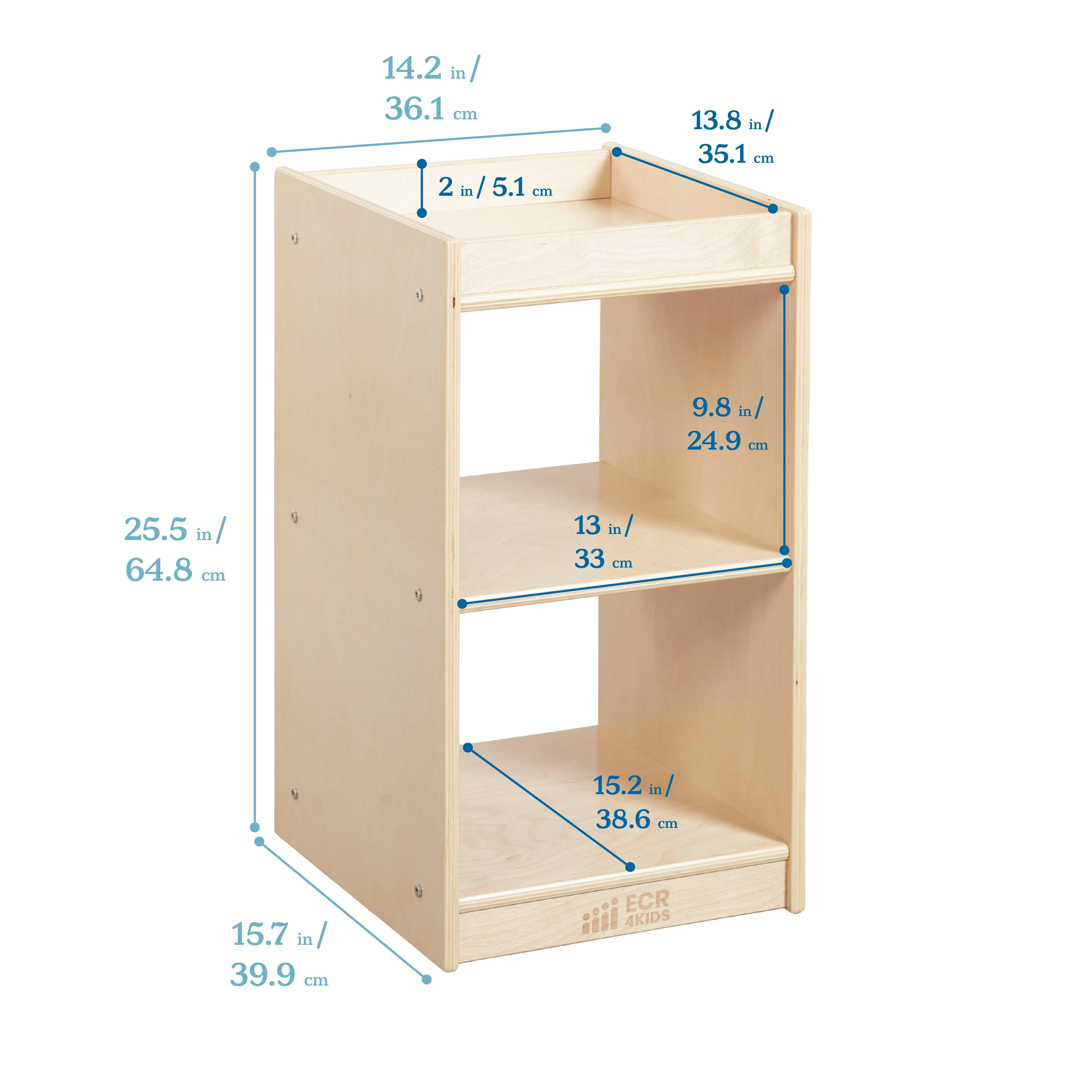 2-Cube Vertical Storage Cabinet, Display Shelf