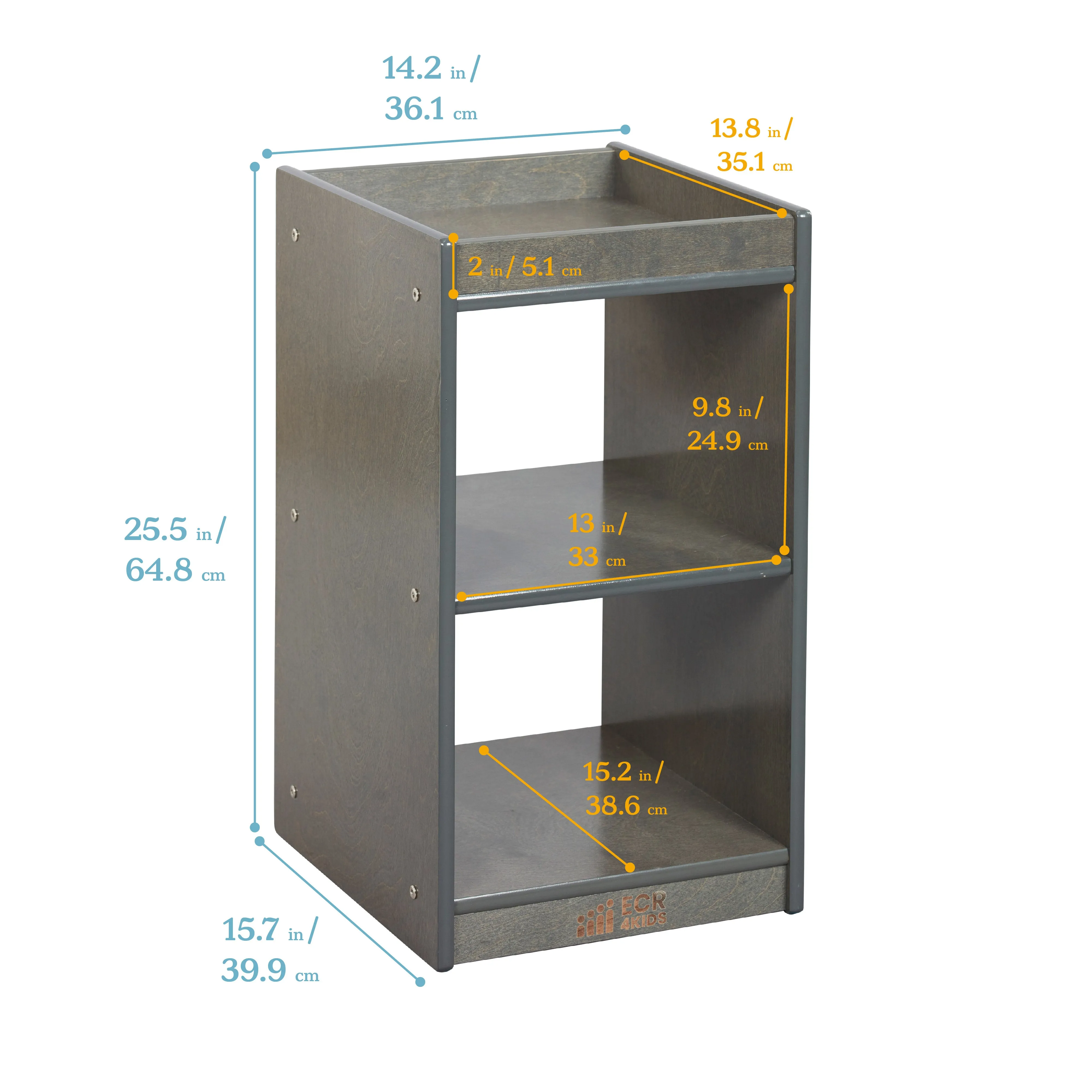 2-Cube Vertical Storage Cabinet, Display Shelf