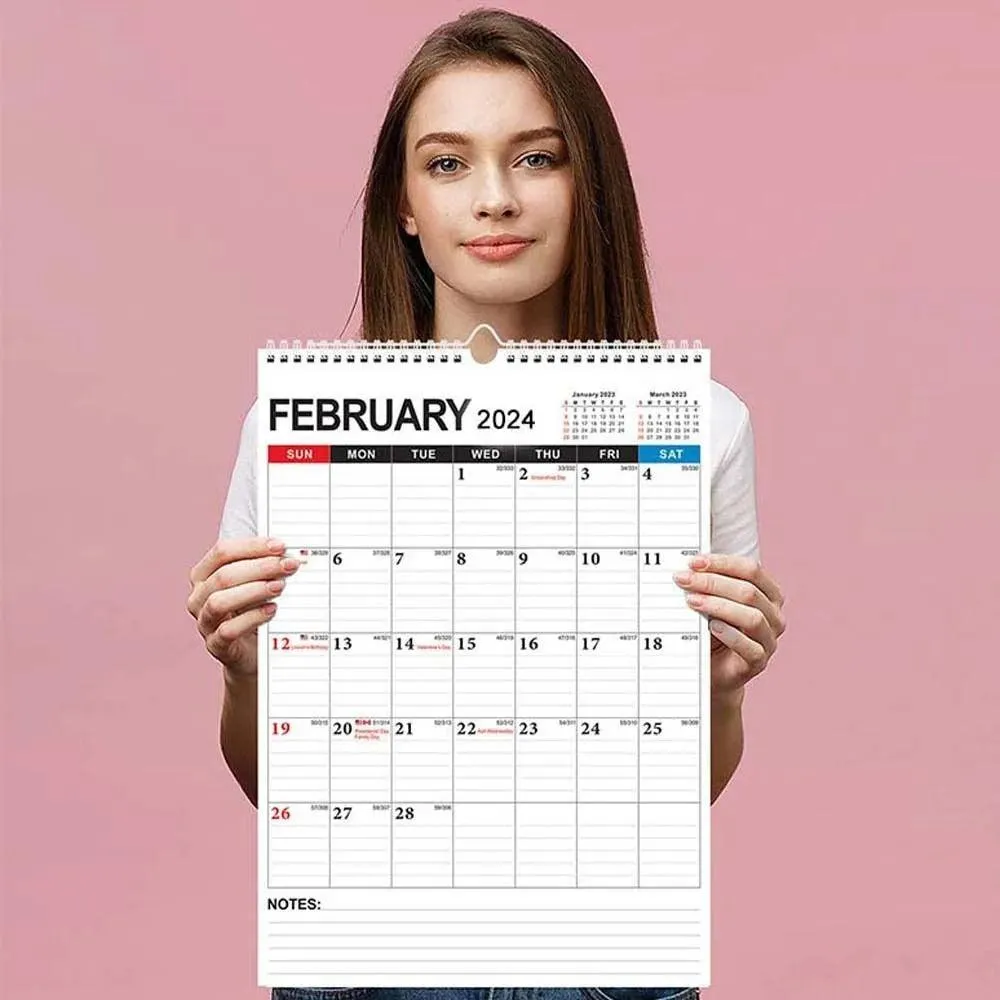 2024 Executive Spiral Bound Desk Calendar and Weekly Planner for Optimal Time Management