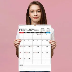 2024 Executive Spiral Bound Desk Calendar and Weekly Planner for Optimal Time Management