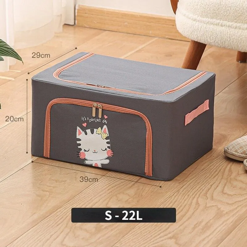 22L Waterproof Storage Organizer for Clothes & Quilts - Sturdy Oxford Fabric