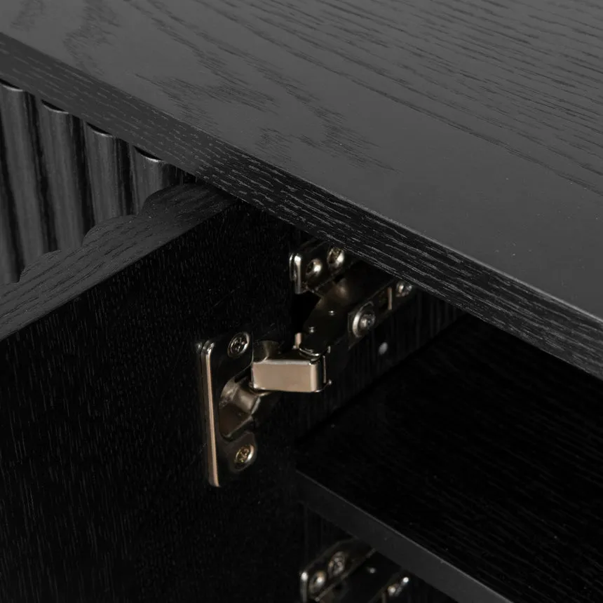 2m TV Entertainment Unit - Full Black