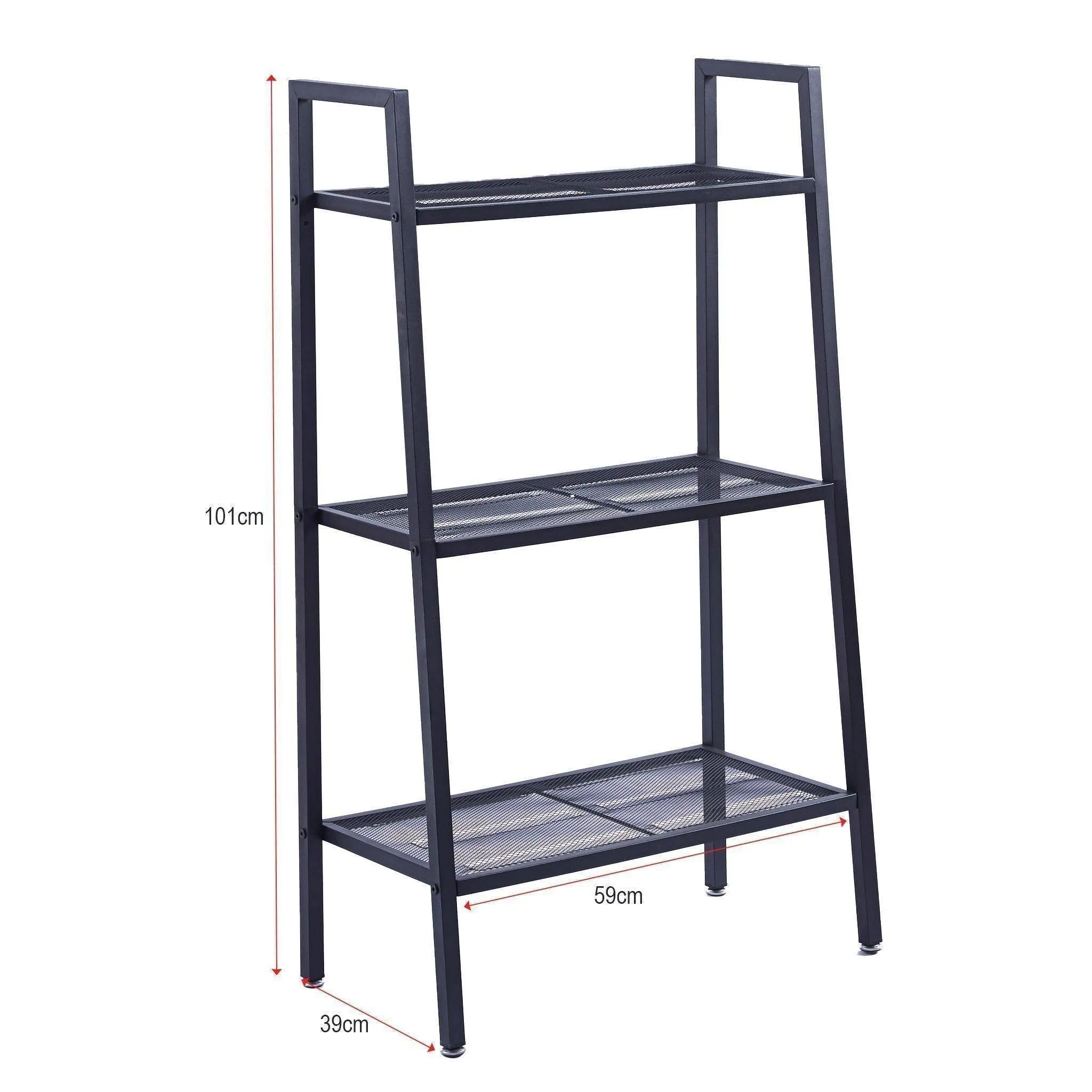 3-Tier Ladder Shelf Black - SF-107