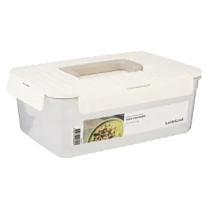 3.5L LocknLock Wave Container with Handle White LWC208HW