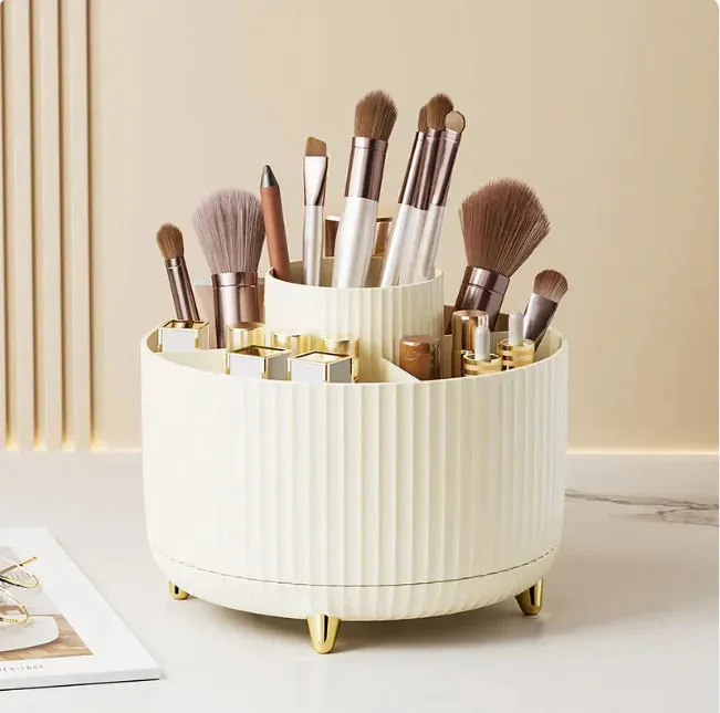 360 Rotating Desktop Makeup Brush Holder