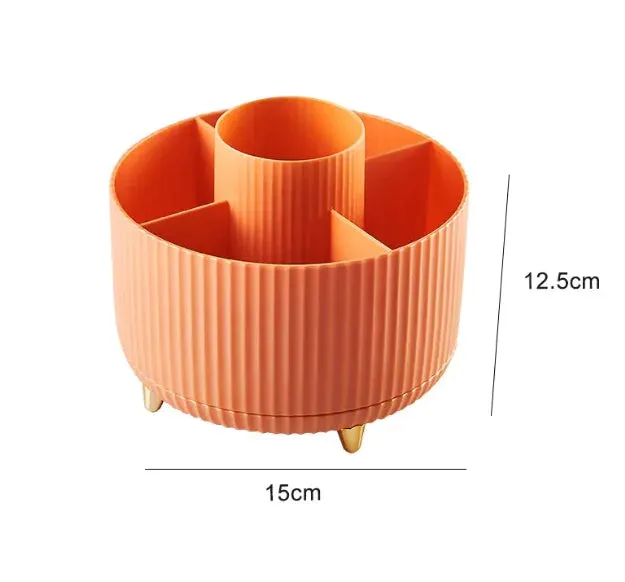 360 Rotating Desktop Makeup Brush Holder