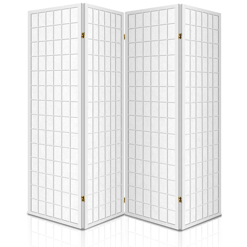 4 Panel Room Divider Screen | 174x179cm | White