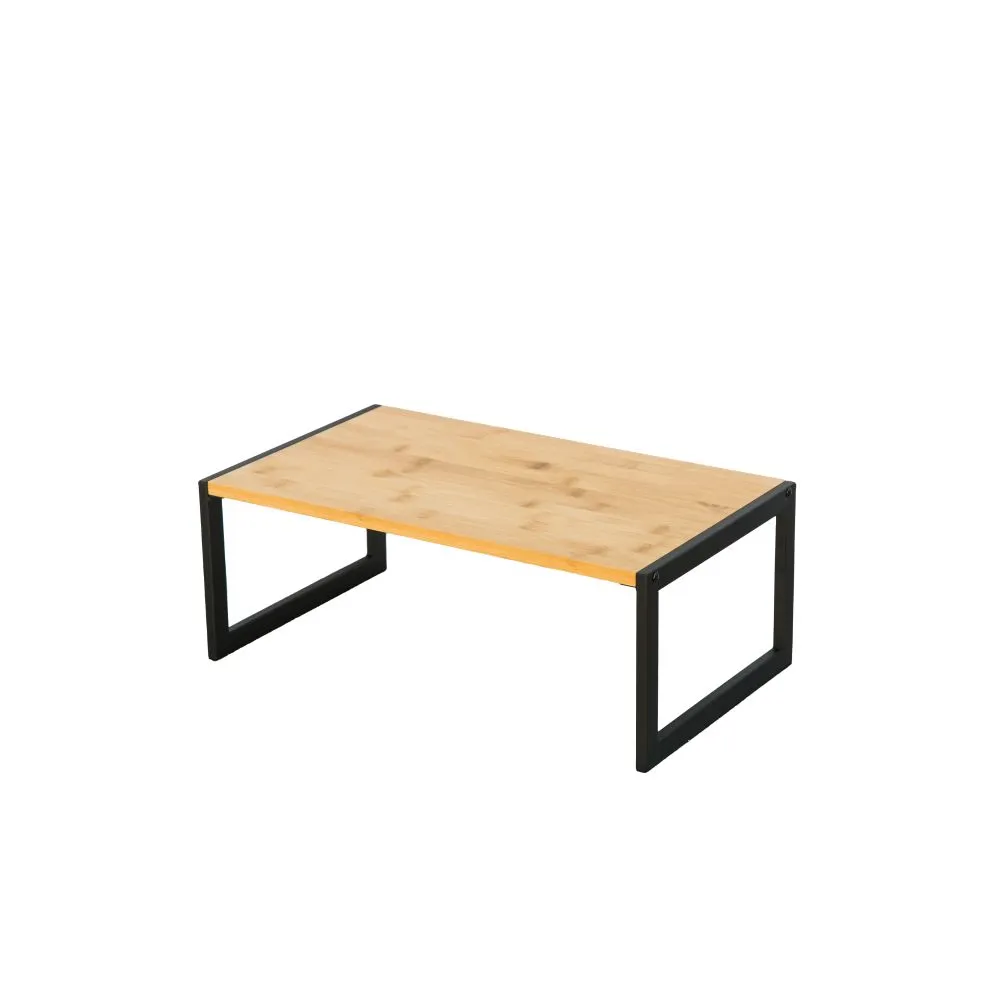 45cm Wide Bamboo Pantry Shelf Matte Black