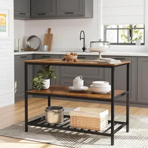 47" Kitchen Island with 3 Shelves