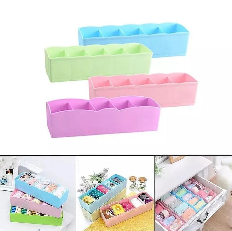 5 Grids Socks Organizer, Storage Organizer for Home Closet, 5 Grids Drawer Divider