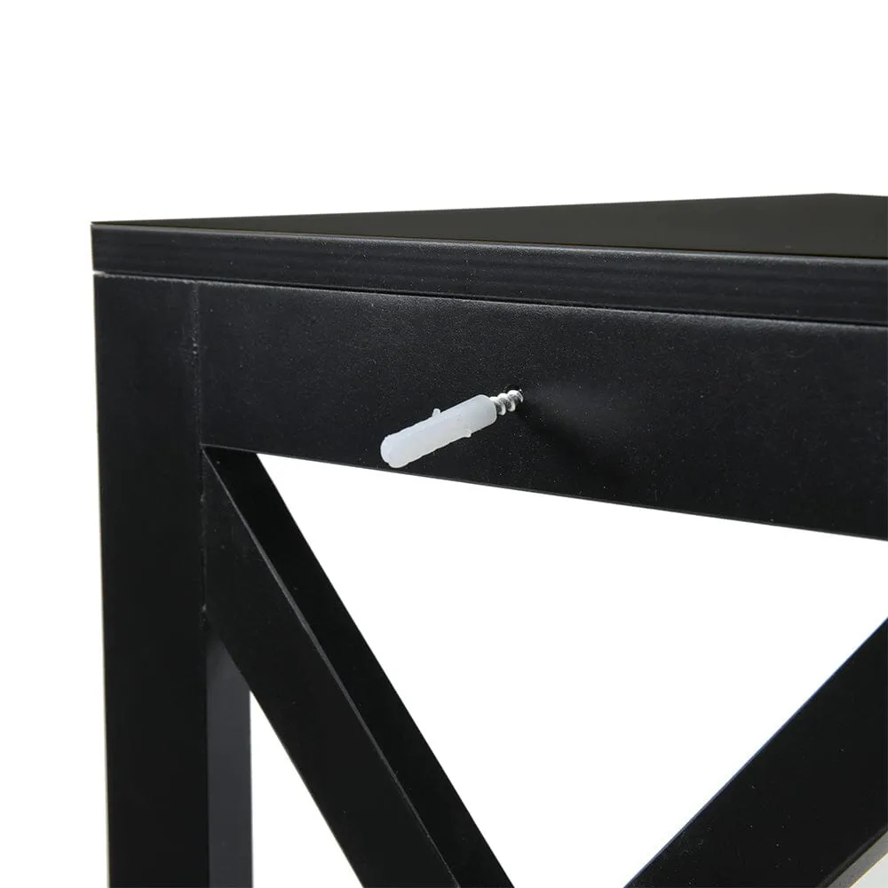 5 tier Rectangular Wooden Vertical Living Room Shelf