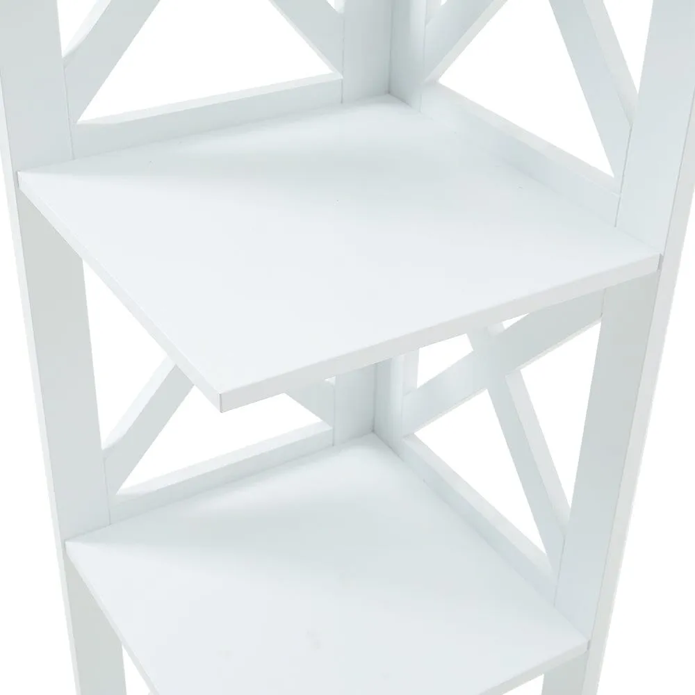 5 tier Rectangular Wooden Vertical Living Room Shelf