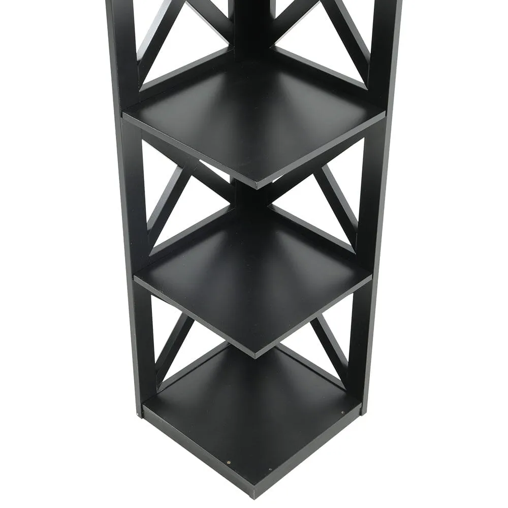 5 tier Rectangular Wooden Vertical Living Room Shelf