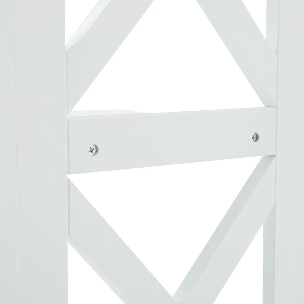 5 tier Rectangular Wooden Vertical Living Room Shelf