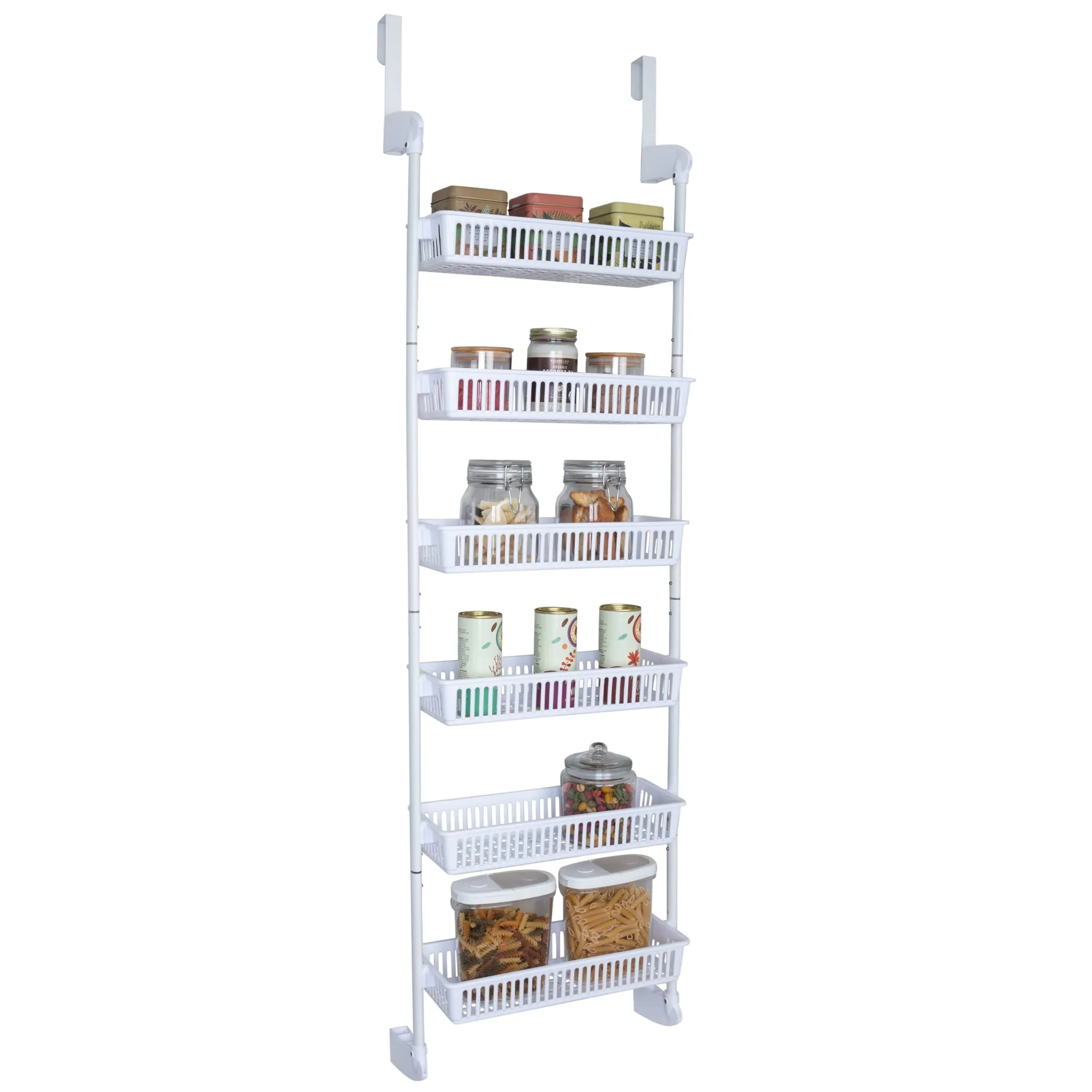 6-Tier Over The Door Pantry Organizer with 6 Full Baskets