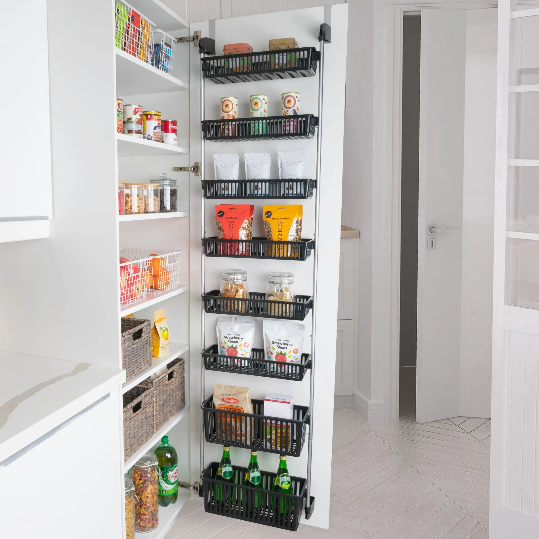 6-Tier Over The Door Pantry Organizer with 6 Full Baskets