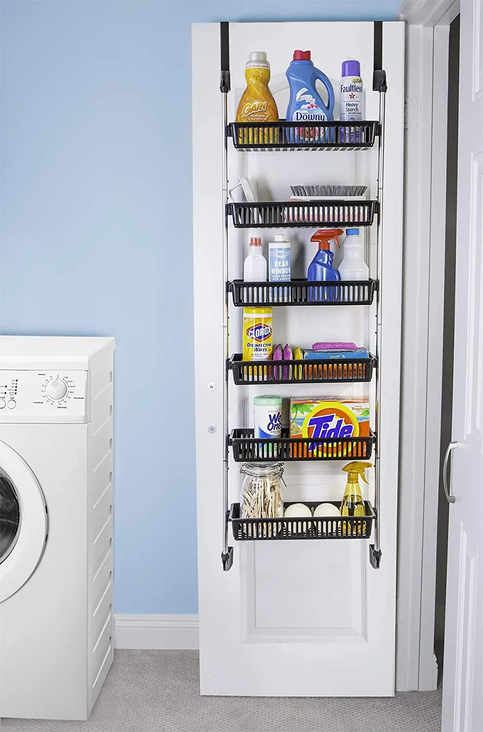 6-Tier Over The Door Pantry Organizer with 6 Full Baskets