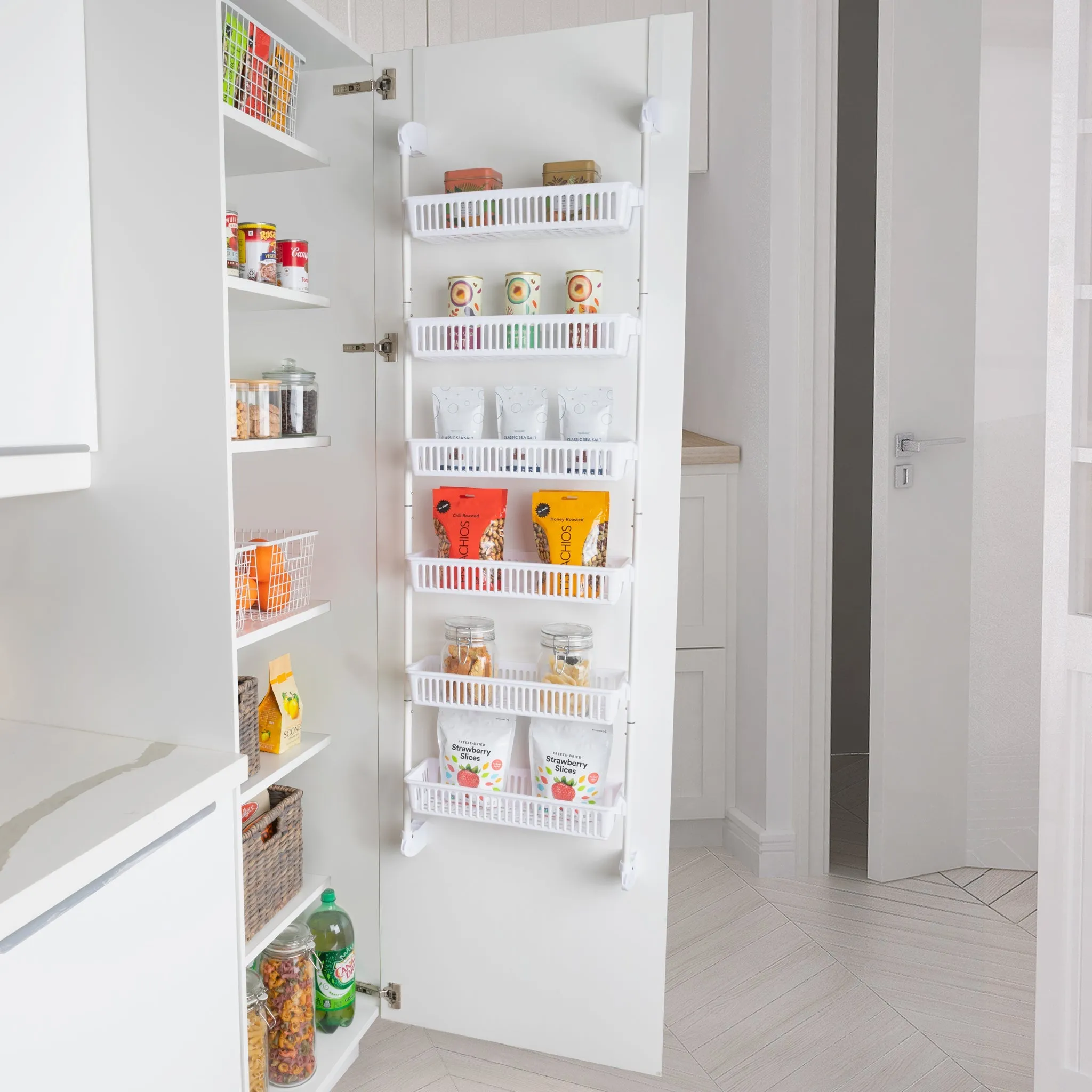 6-Tier Over The Door Pantry Organizer with 6 Full Baskets