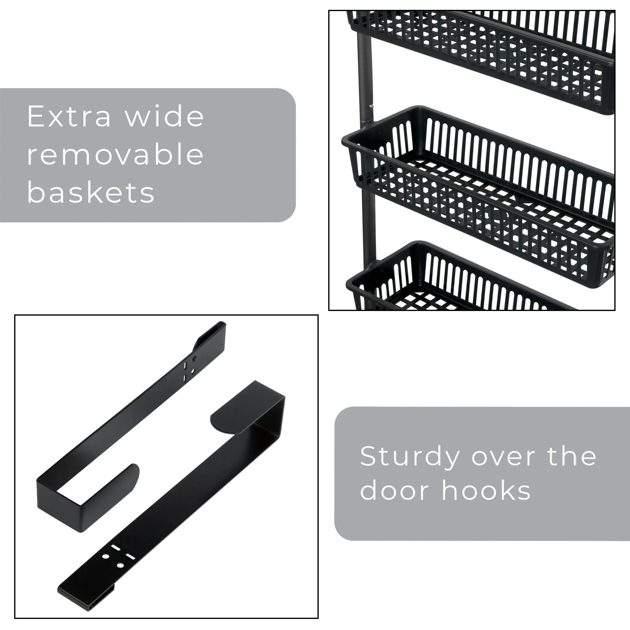 6-Tier Over The Door Pantry Organizer with 6 Full Baskets