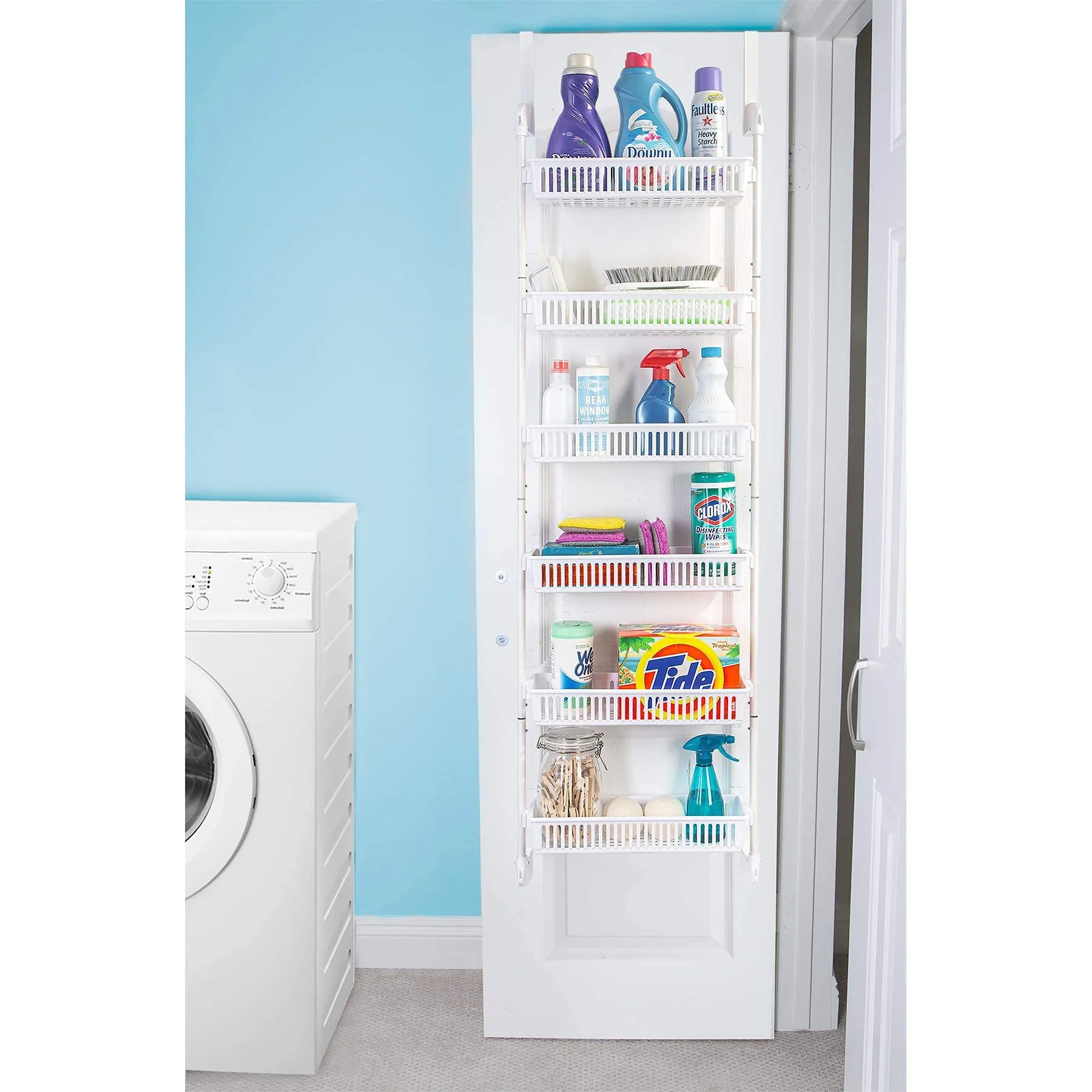 6-Tier Over The Door Pantry Organizer with 6 Full Baskets