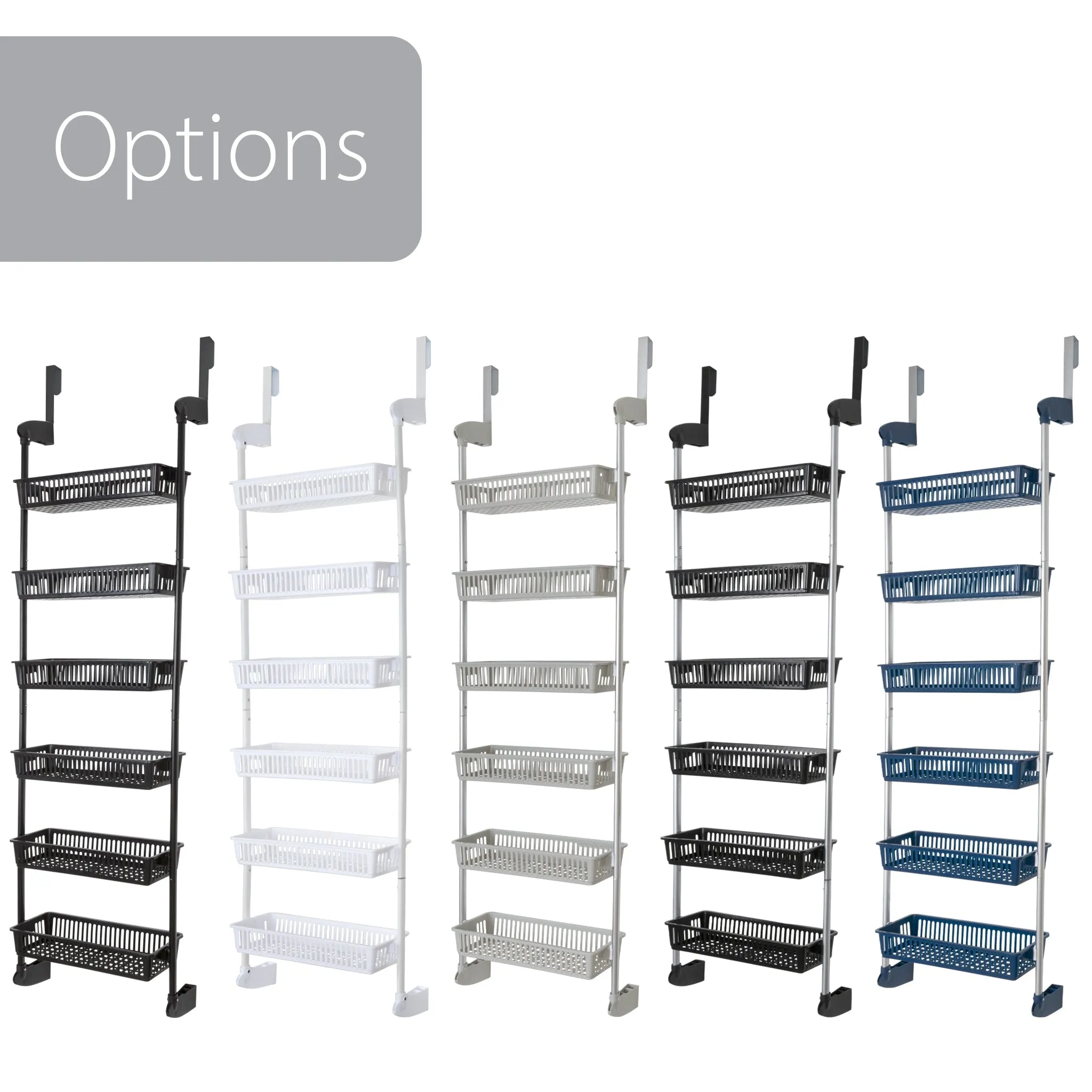 6-Tier Over The Door Pantry Organizer with 6 Full Baskets
