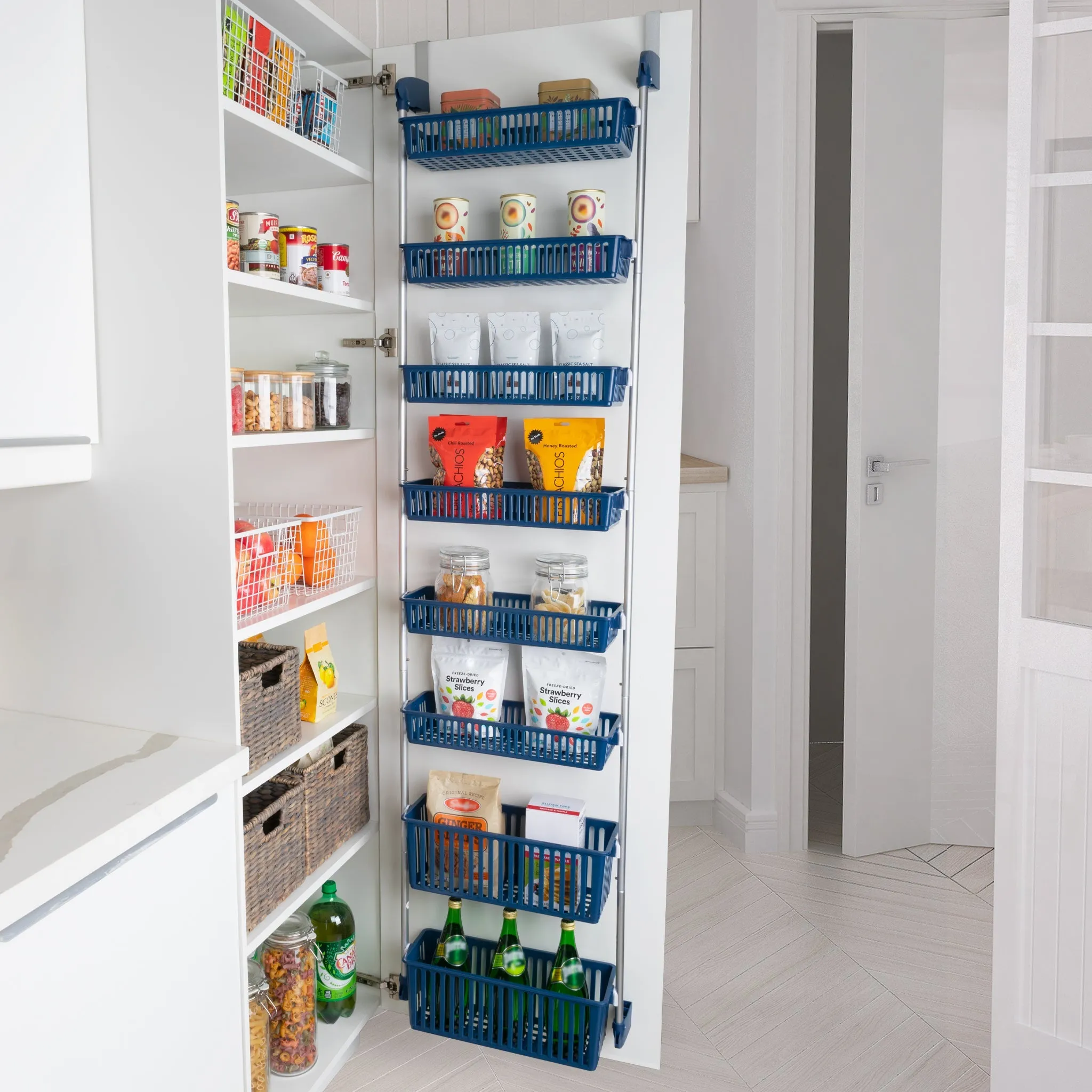 6-Tier Over The Door Pantry Organizer with 6 Full Baskets