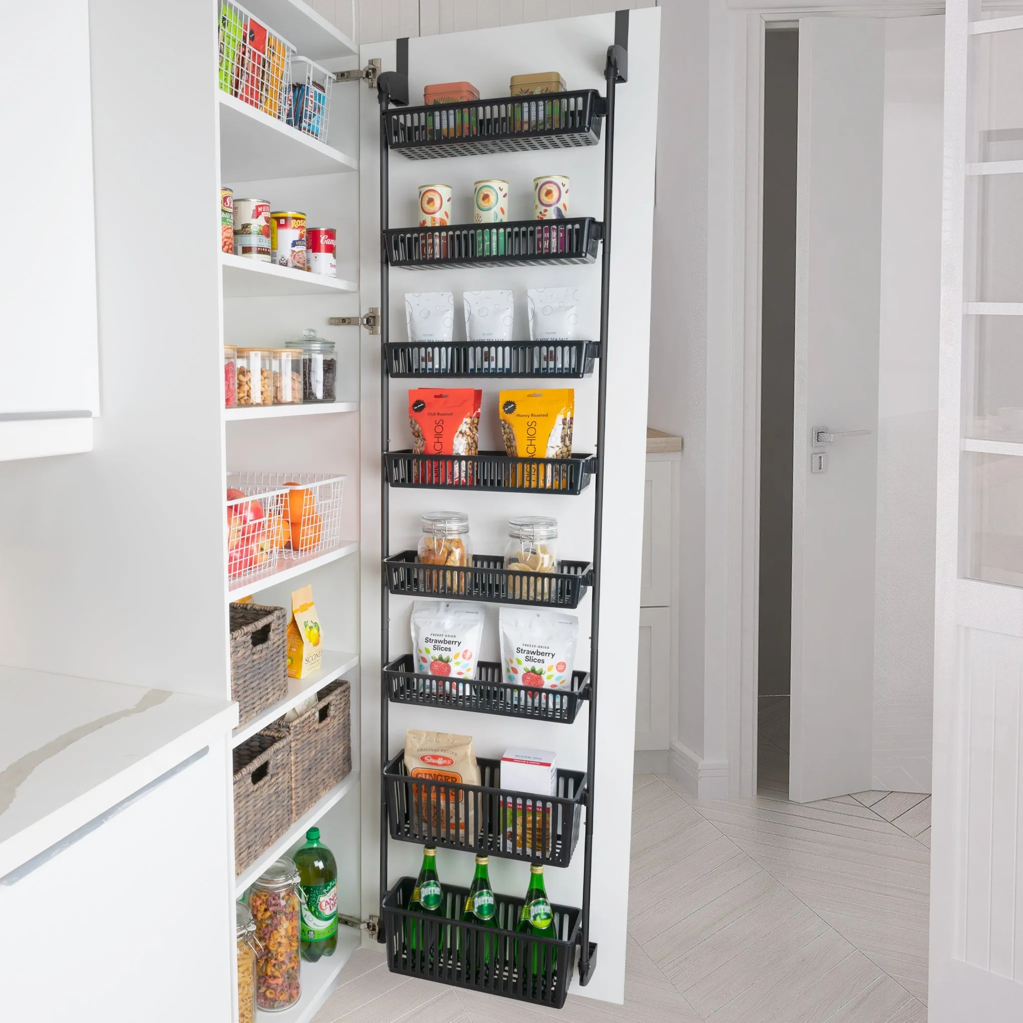 6-Tier Over The Door Pantry Organizer with 6 Full Baskets