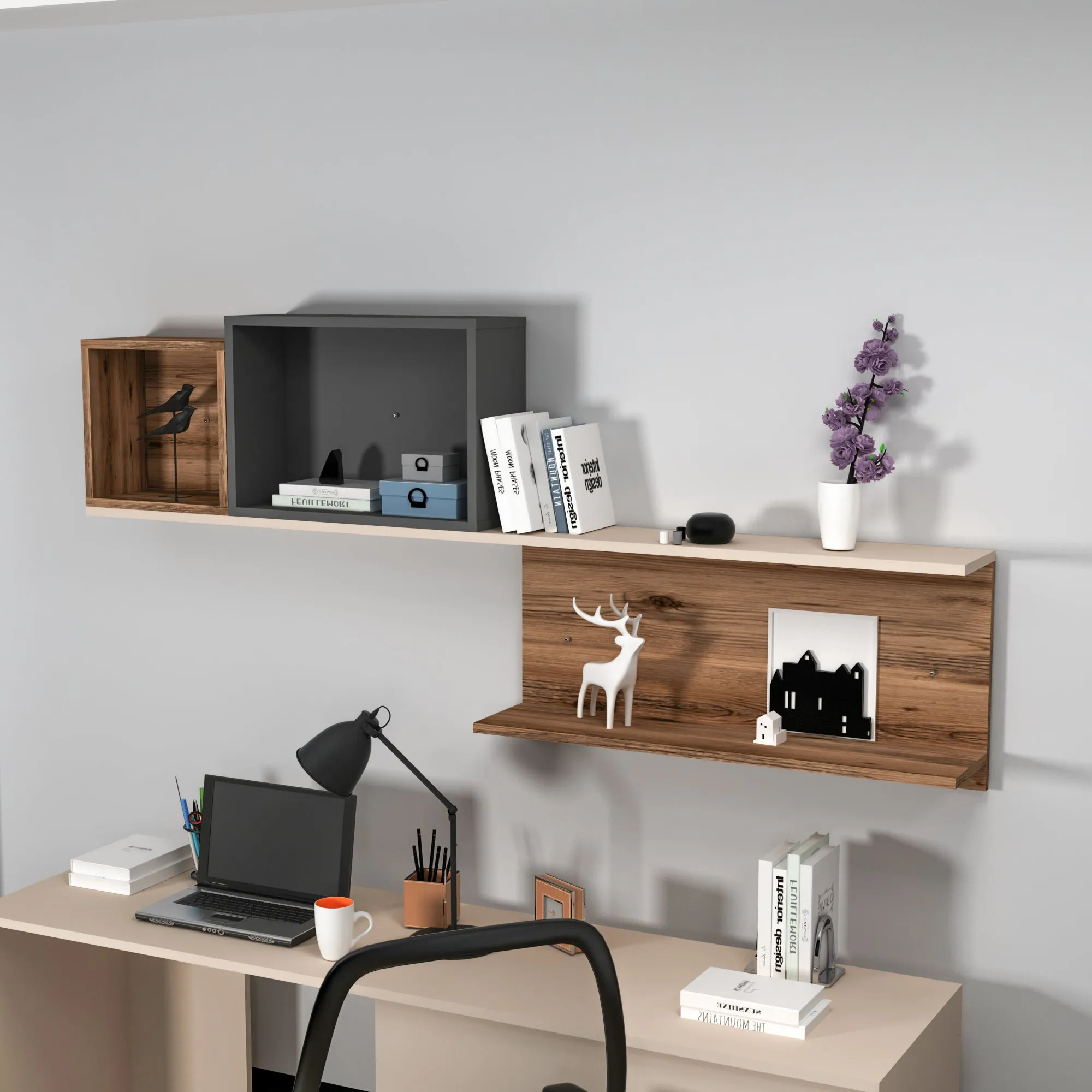Achille Wall Mounted Shelving Unit