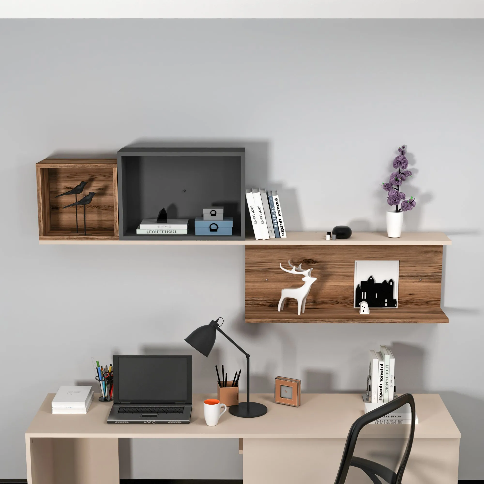 Achille Wall Mounted Shelving Unit