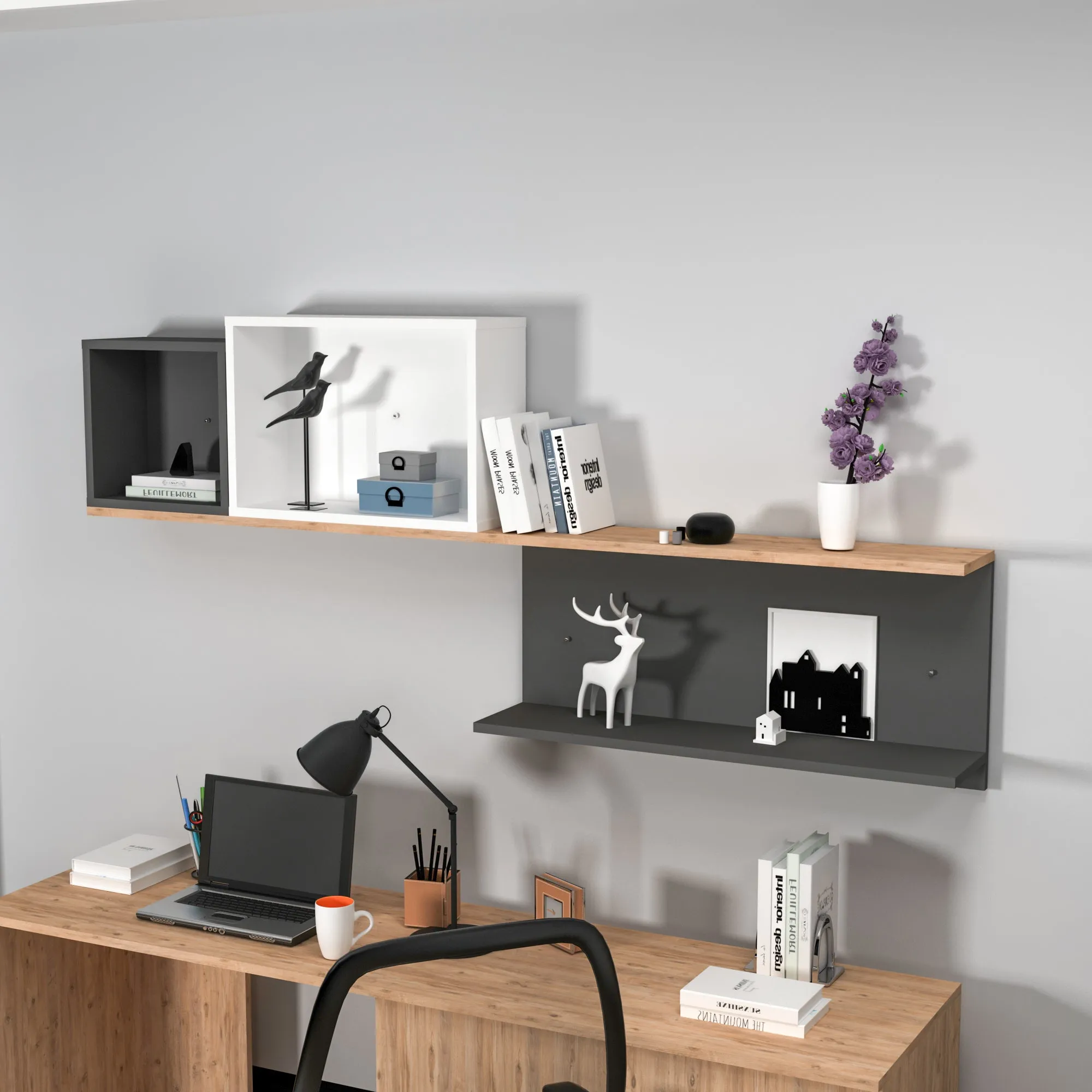 Achille Wall Mounted Shelving Unit