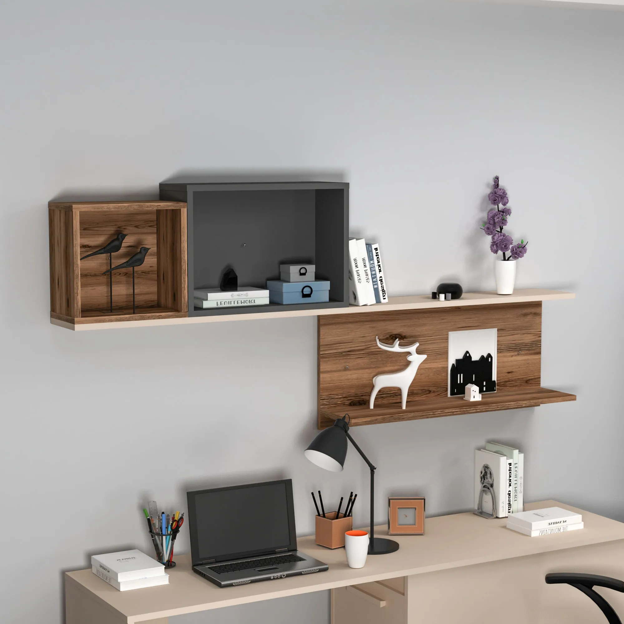 Achille Wall Mounted Shelving Unit