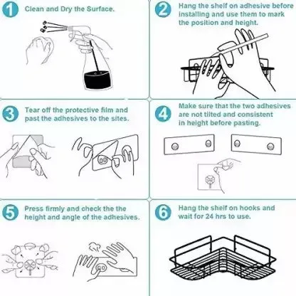 Advanced Self-Adhesive Shelf Organizer (Pack of 1)