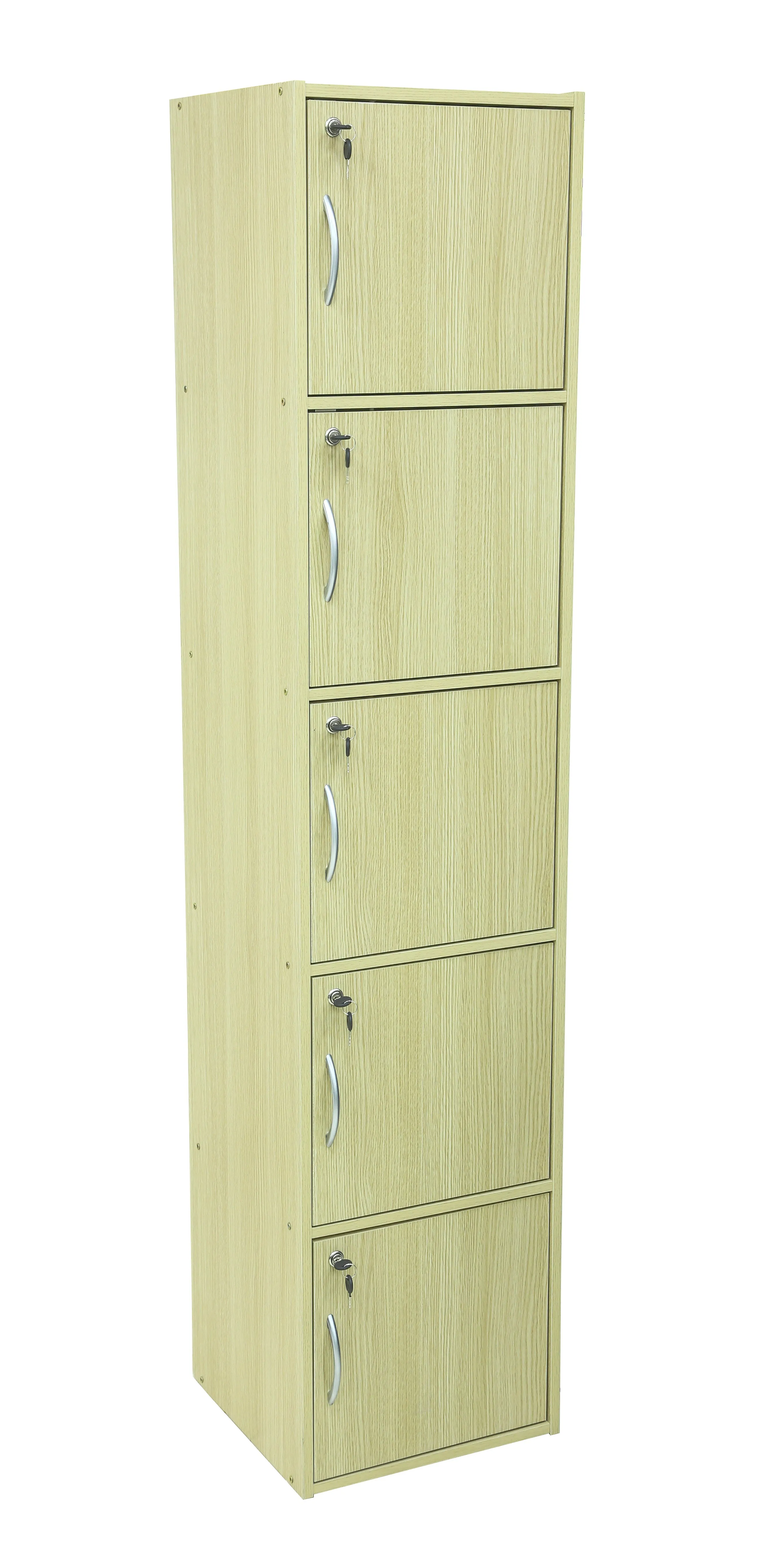 AFT 5 DOOR LOCKABLE WOODEN STORAGE SHELF, BEIGE