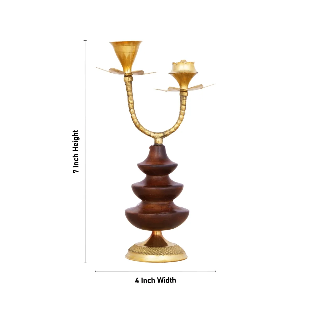 Agarbathi Stand & Dhoop Stand - 7 x 4 Inches | Wooden Agarbatti Holder/ Lotus Design Incense Holder for Pooja
