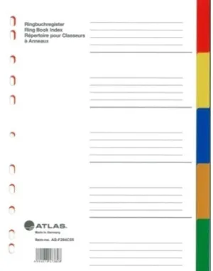 Atlas PP Col Divider A4 5 Part