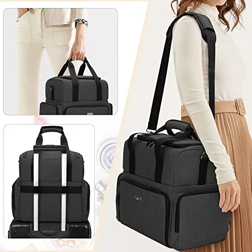 BAFASO Large Travel Makeup Bag with 3 Inner Removable Pouches