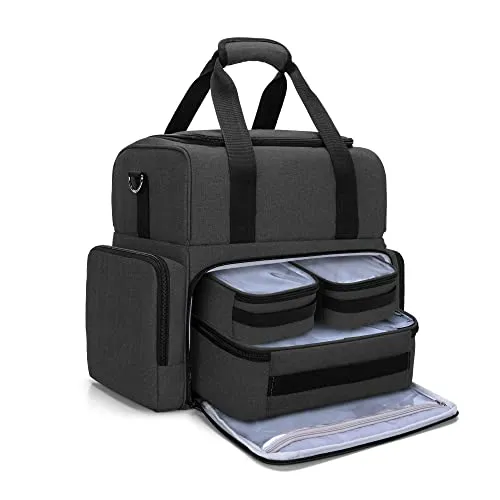 BAFASO Large Travel Makeup Bag with 3 Inner Removable Pouches