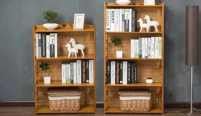 Bamboo Antique Style Cabinet Book Shelf Bookcase Storage Choice Elegant BBC01