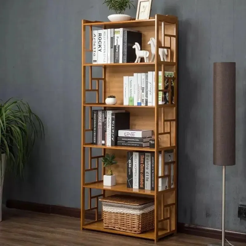 Bamboo Antique Style Cabinet Book Shelf Bookcase Storage Choice Elegant BBC01