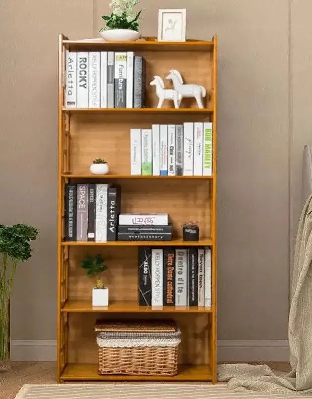 Bamboo Antique Style Cabinet Book Shelf Bookcase Storage Choice Elegant BBC01