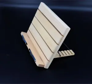 Bamboo Book Stand Adjustable Foldable Book Holder