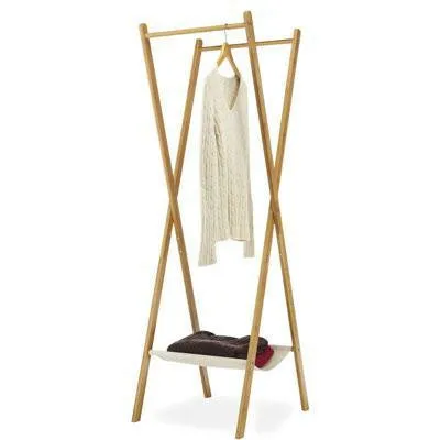 Bamboo Folding Garment Rack