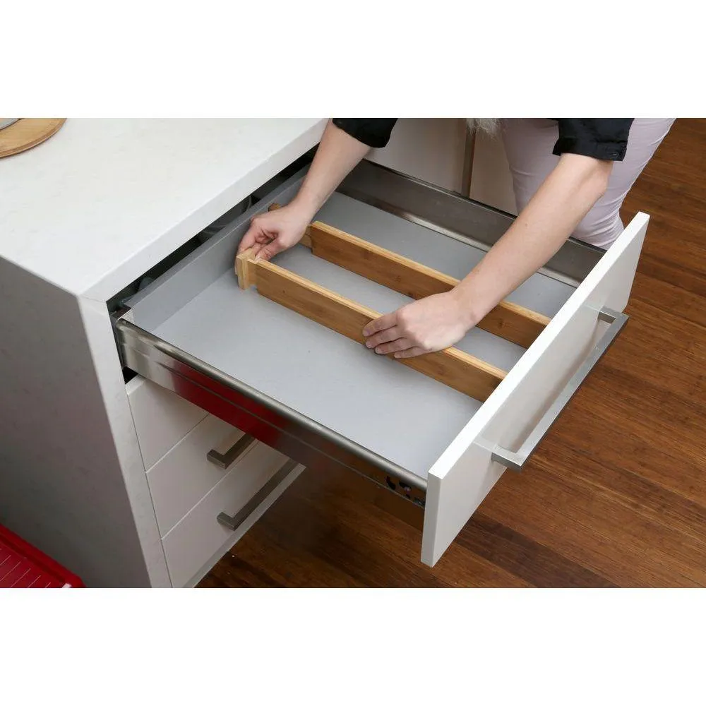 Bamboo Kitchen Drawer Dividers 2 Pack