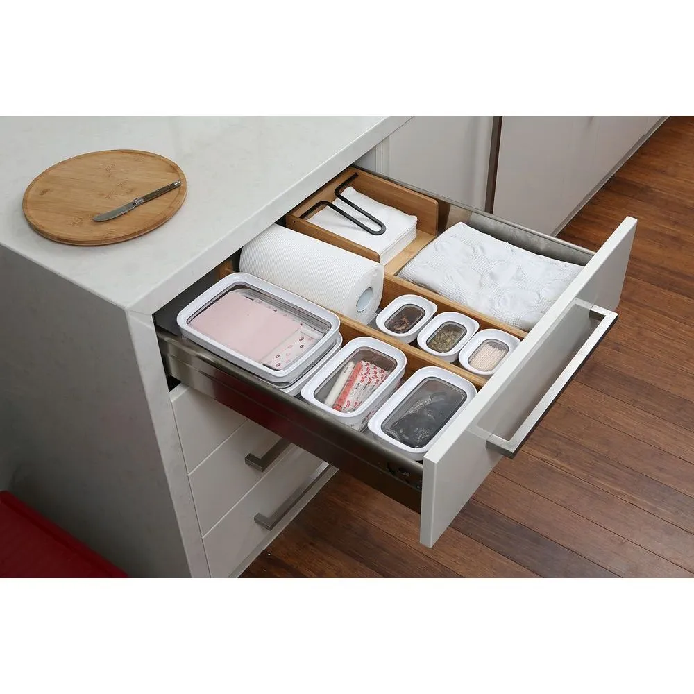 Bamboo Kitchen Drawer Dividers 2 Pack