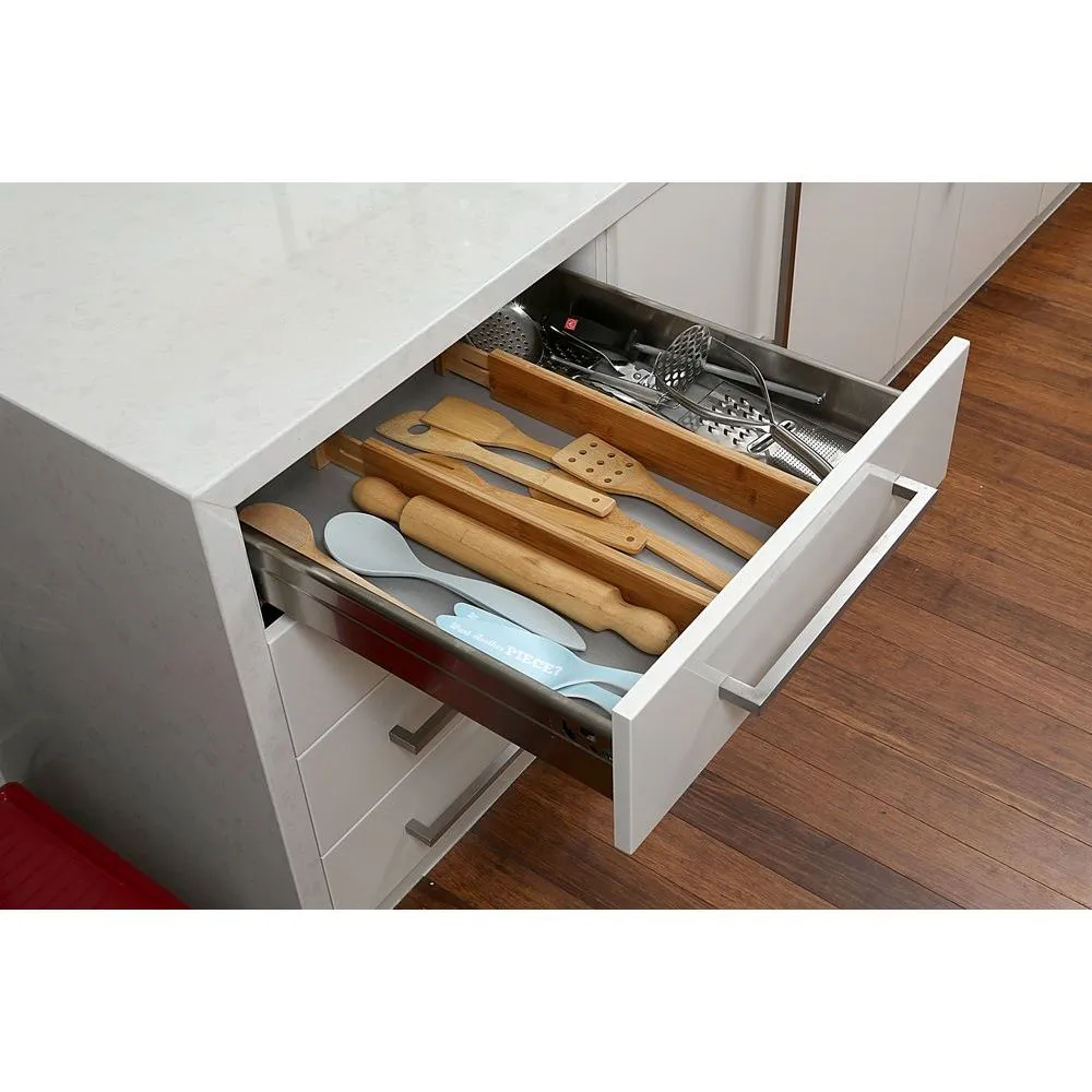 Bamboo Kitchen Drawer Dividers 2 Pack